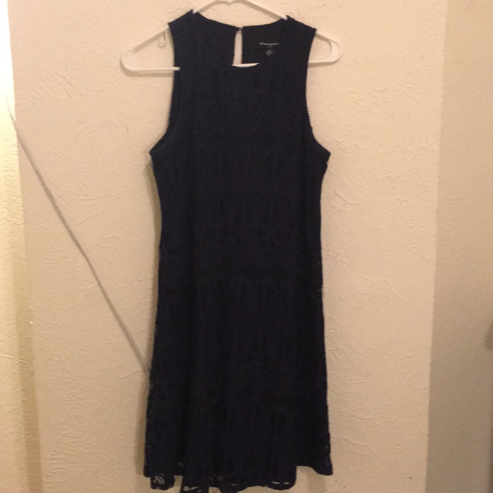 Dark Blue Lace Dress